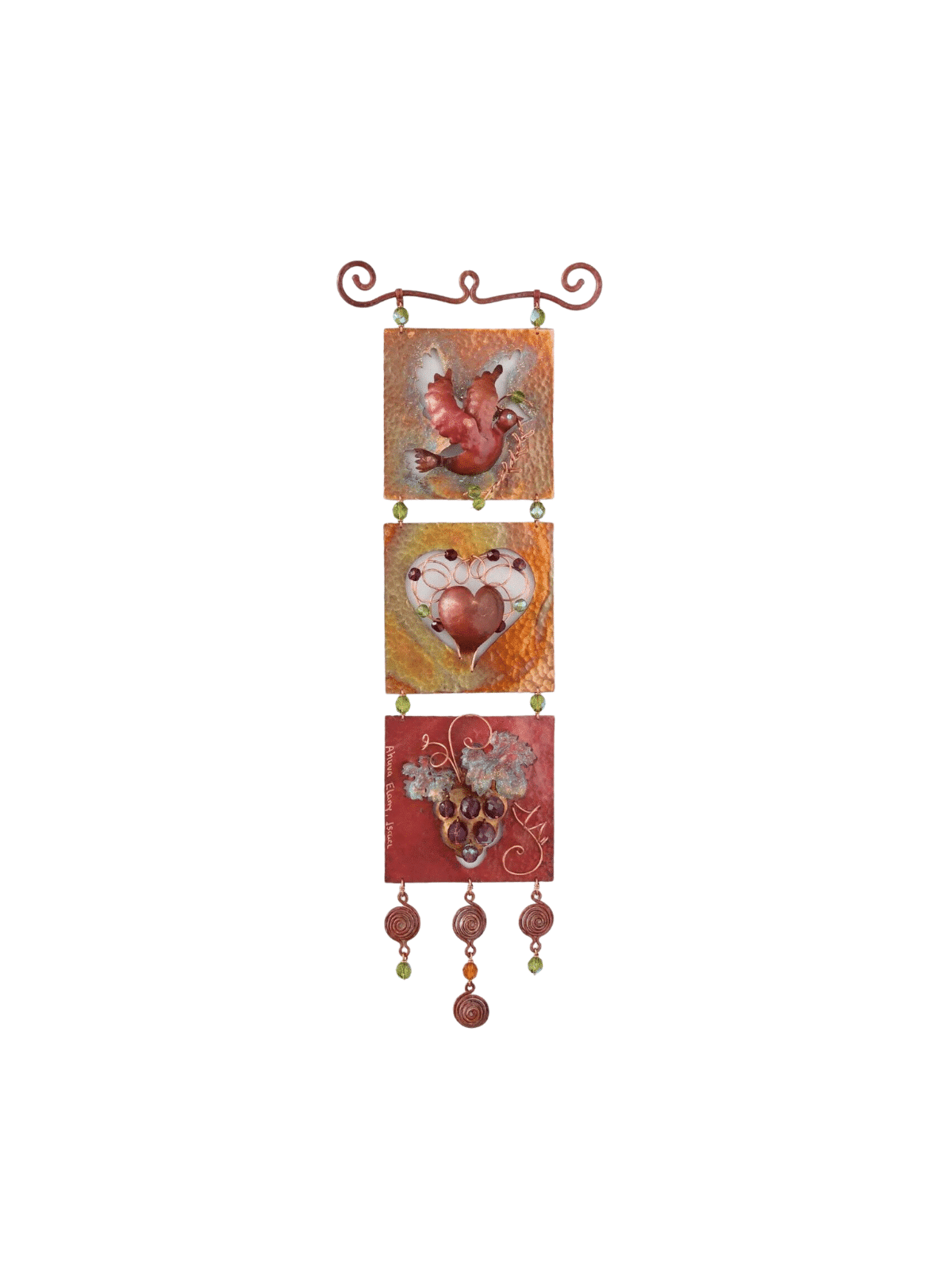 Modern Jewish Luck Blessings Copper Mobile , Jewish Wedding Gifts , Is
